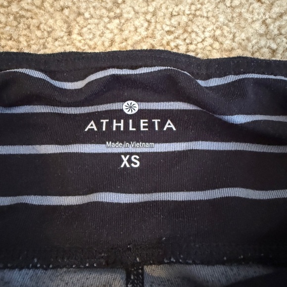Athleta Black and Gray Striped Leggings - Picture 5 of 7